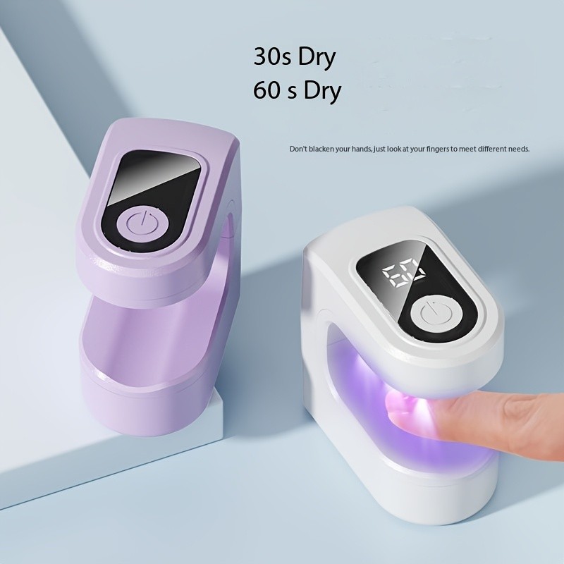 FEIYBA Mini Wireless Nail Enhancement Lamp with Digital Display Portable USB Gel Curing Light for Manicures & Pedicures