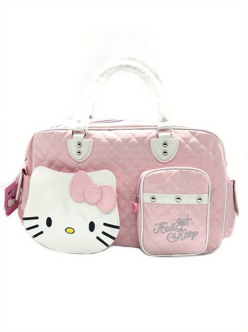 Sanrio Large Capacity Hello Kitty Luggage Bag Y2K Style Travel & Crossbody Handbag Pink Accessories Stylish & Functional Ideal for Business Trips & Vacations