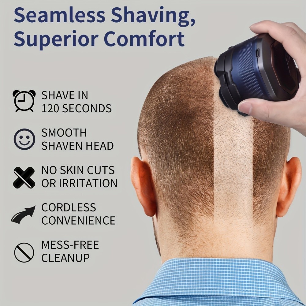 FEIYBA 6-Speed Cordless Electric Shaver with Spare Blade Mesh Long-Life USB Razor for Smooth, Powerful Mens Grooming