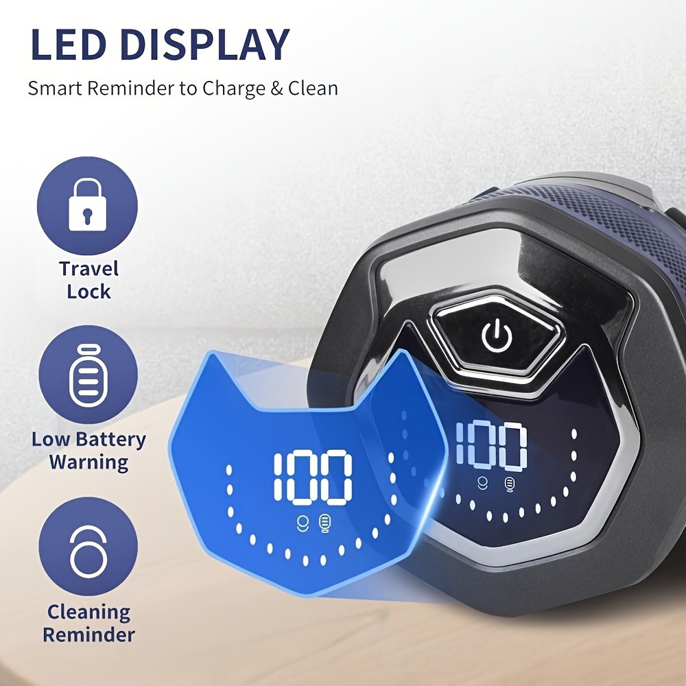 FEIYBA 6-Speed Cordless Electric Shaver with Spare Blade Mesh Long-Life USB Razor for Smooth, Powerful Mens Grooming