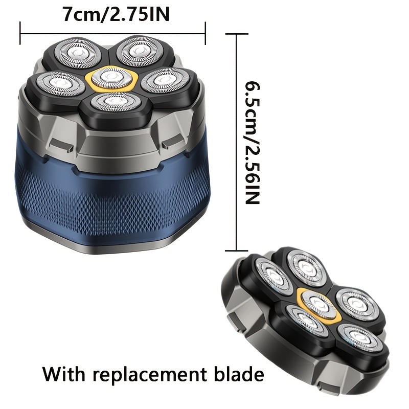 FEIYBA 6-Speed Cordless Electric Shaver with Spare Blade Mesh Long-Life USB Razor for Smooth, Powerful Mens Grooming