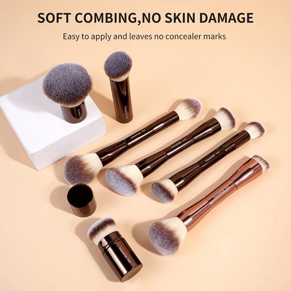 MAANGE 21pcs Professional Makeup Brush Set  Complete Face & Eye Brush Kit with Flannel Bag Foundation  Contour  Powder  Blush  Eyeshadow  Eyebrow Brushes  Portable Travel Set  Mothers Day Gift