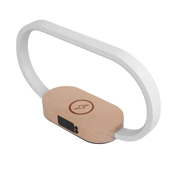 Bedside Table Lamp Touch Control Lamp With Clock Wireless Charging LED Desk Lamp Dimmable Nightstand Reading Lamp