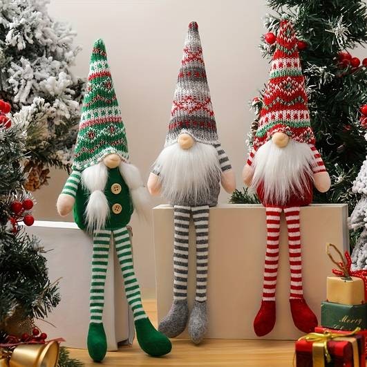 Nordic Rustic Christmas Gnome Doll Ornament Classic Holiday Charm for Every Space
