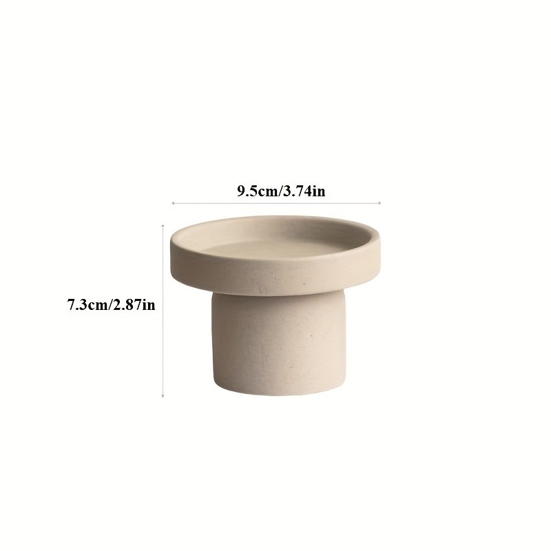 CEEFU Modern 3-Candle Ceramic Holder with Handles  Minimalist Drip-Resistant Stand for Holiday & Everyday NZ Home Decor