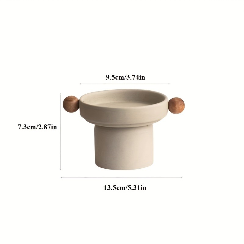 CEEFU Modern 3-Candle Ceramic Holder with Handles Minimalist Drip-Resistant Stand for Holiday & Everyday NZ Home Decor