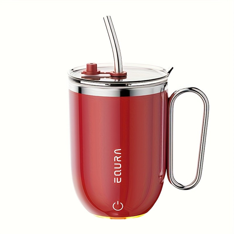 eQUra Smart Stainless Steel Automatic Mixing Cup Portable Self-Stirring Mug for Coffee, Milk & Chocolate (Holiday Gift Ready)