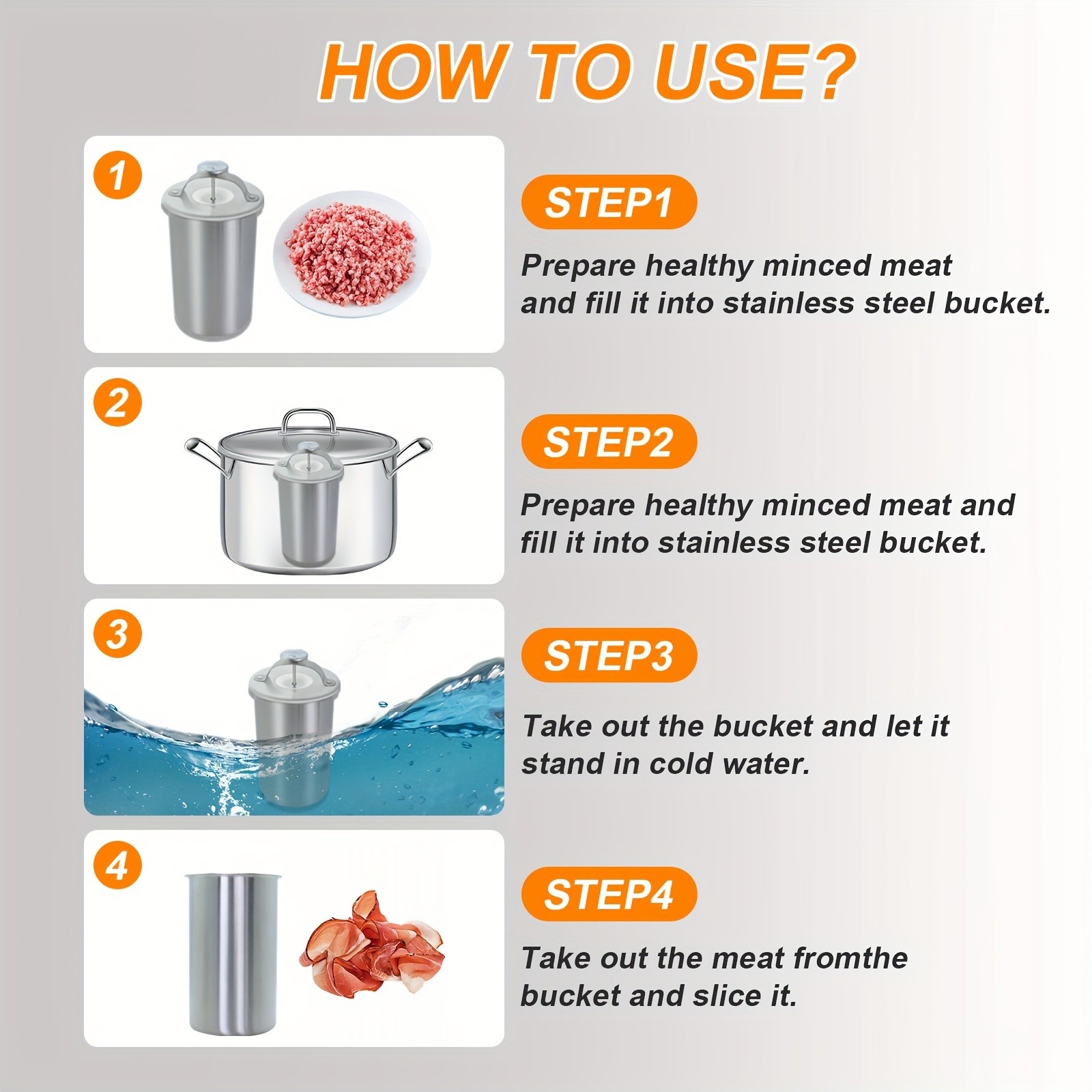 KT THERMO Stainless Steel Ham Maker with Meat Thermometer Homemade Ham Press for Holiday Cooking & Gourmet NZ Kitchens