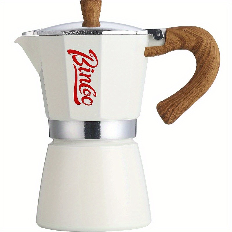 Bincoo Italian Moka Pot  Classic Stovetop Espresso Brewer for Rich Outdoor & Pour-Over Coffee Extraction