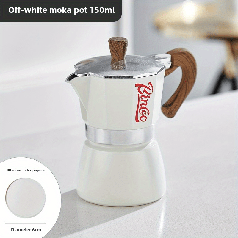 Bincoo Italian Moka Pot Classic Stovetop Espresso Brewer for Rich Outdoor & Pour-Over Coffee Extraction