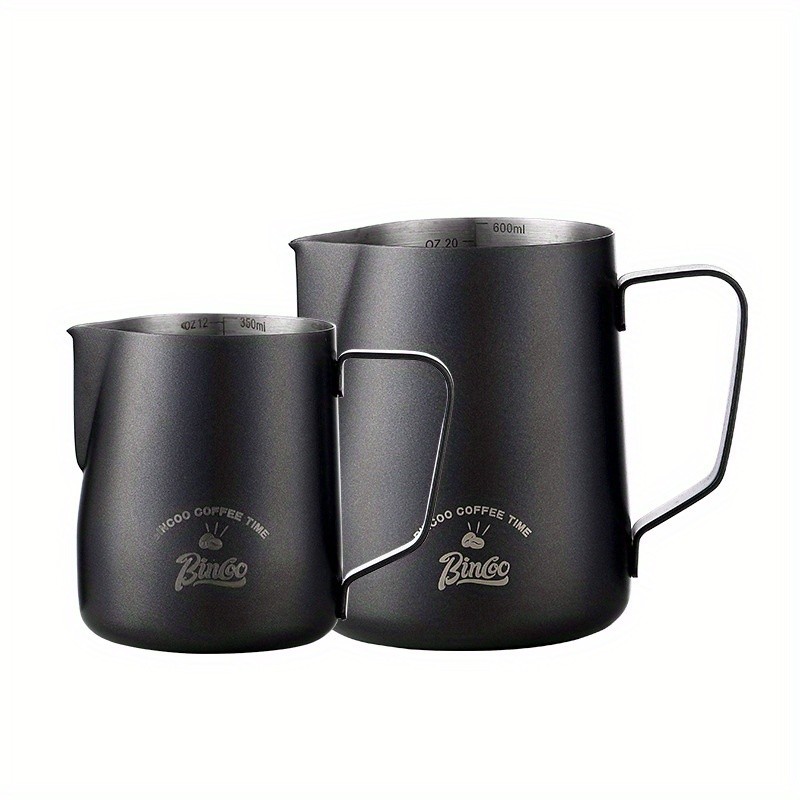 Bincoo Stainless Steel Coffee Frothing Pitcher Professional Pointed Steam Jug for Milk Frothing, Pouring & Latte Art