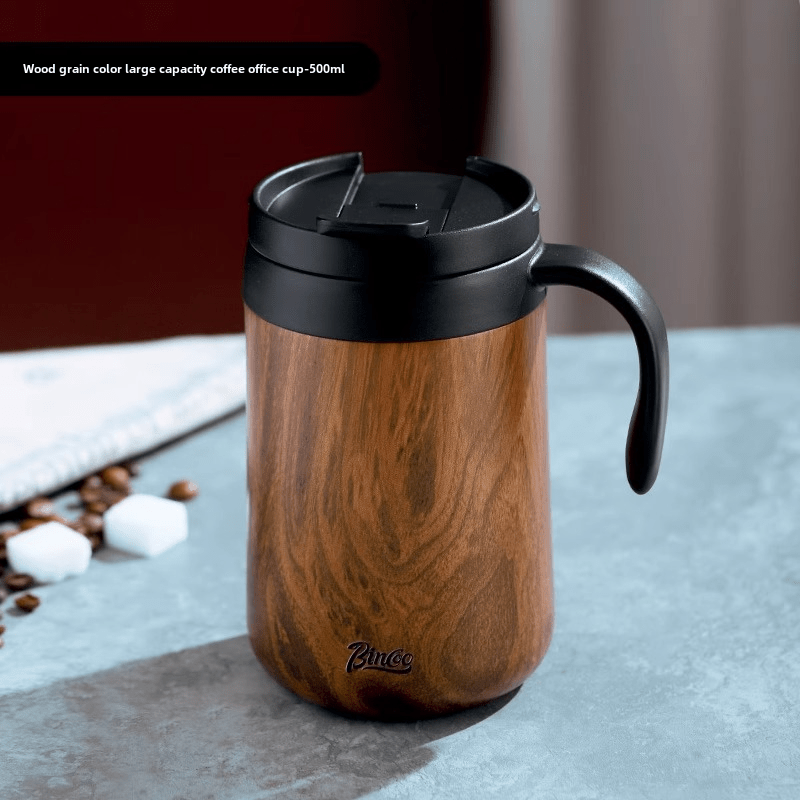 Bincoo 304 Stainless Steel Insulated Coffee Mug Double-Wall Thermal Cup with Handle for Home, Office & Iced American-Style Drinks