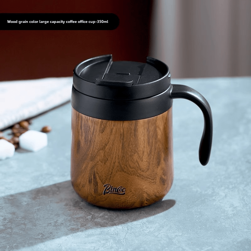 Bincoo 304 Stainless Steel Insulated Coffee Mug Double-Wall Thermal Cup with Handle for Home, Office & Iced American-Style Drinks