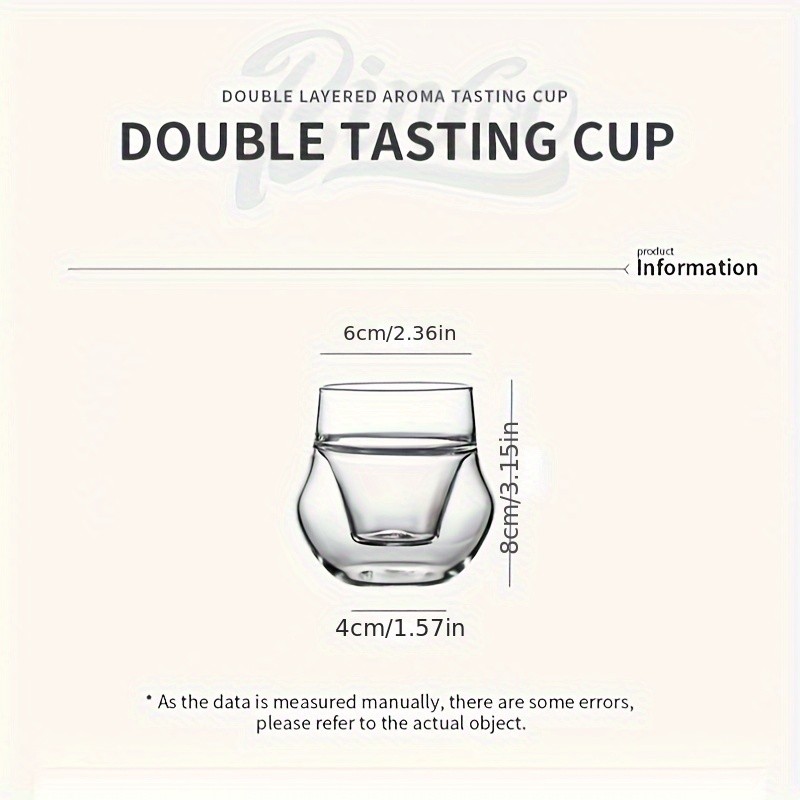 Bincoo Double Glass Coffee Cup 110ml Italian-Style Clear Espresso Mug