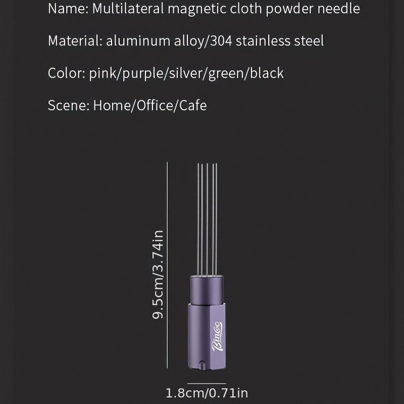 Bincoo Magnetic Coffee Powder Needle Aluminum Alloy WDT Distribution Tool
