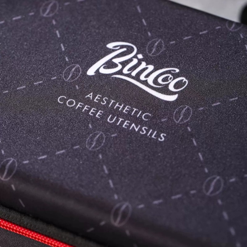 Bincoo Aesthetic Coffee Organizer Bag Red & Black Durable Travel Storage Kit