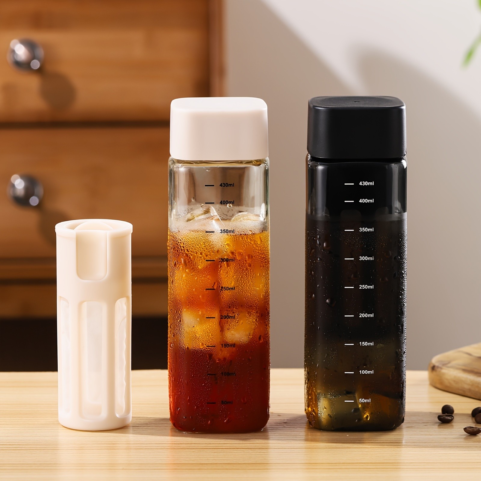 Bincoo Tritan Square Cold Brew Cup Reusable Filter Coffee Thermos