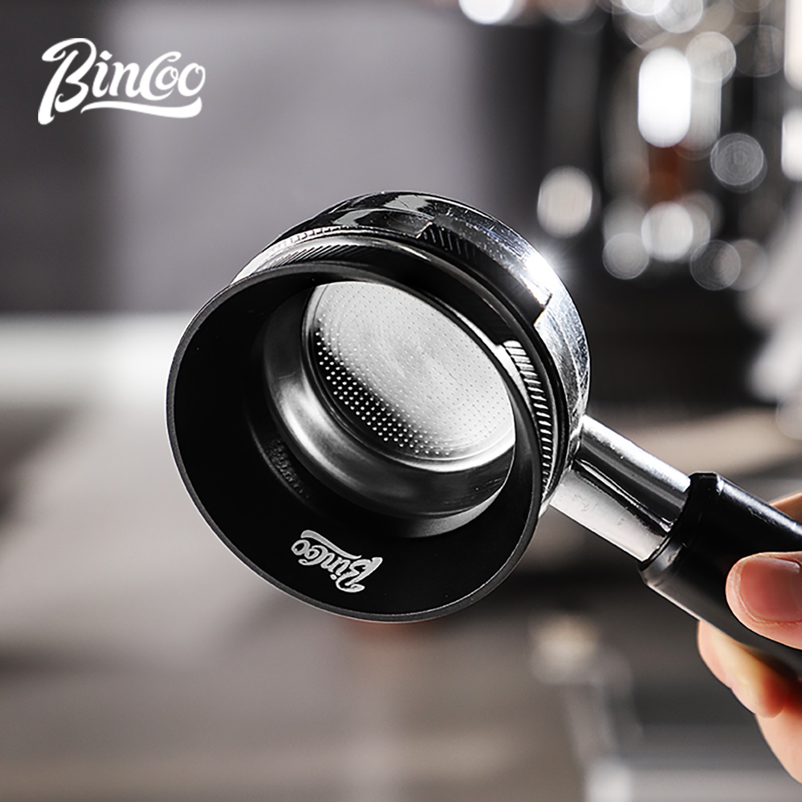 Bincoo Magnetic Anti-Static Dosing Ring Wide-Mouth Metal Funnel for 51mm/58mm Portafilters