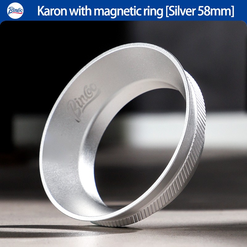 Bincoo Magnetic Anti-Static Dosing Ring Wide-Mouth Metal Funnel for 51mm/58mm Portafilters