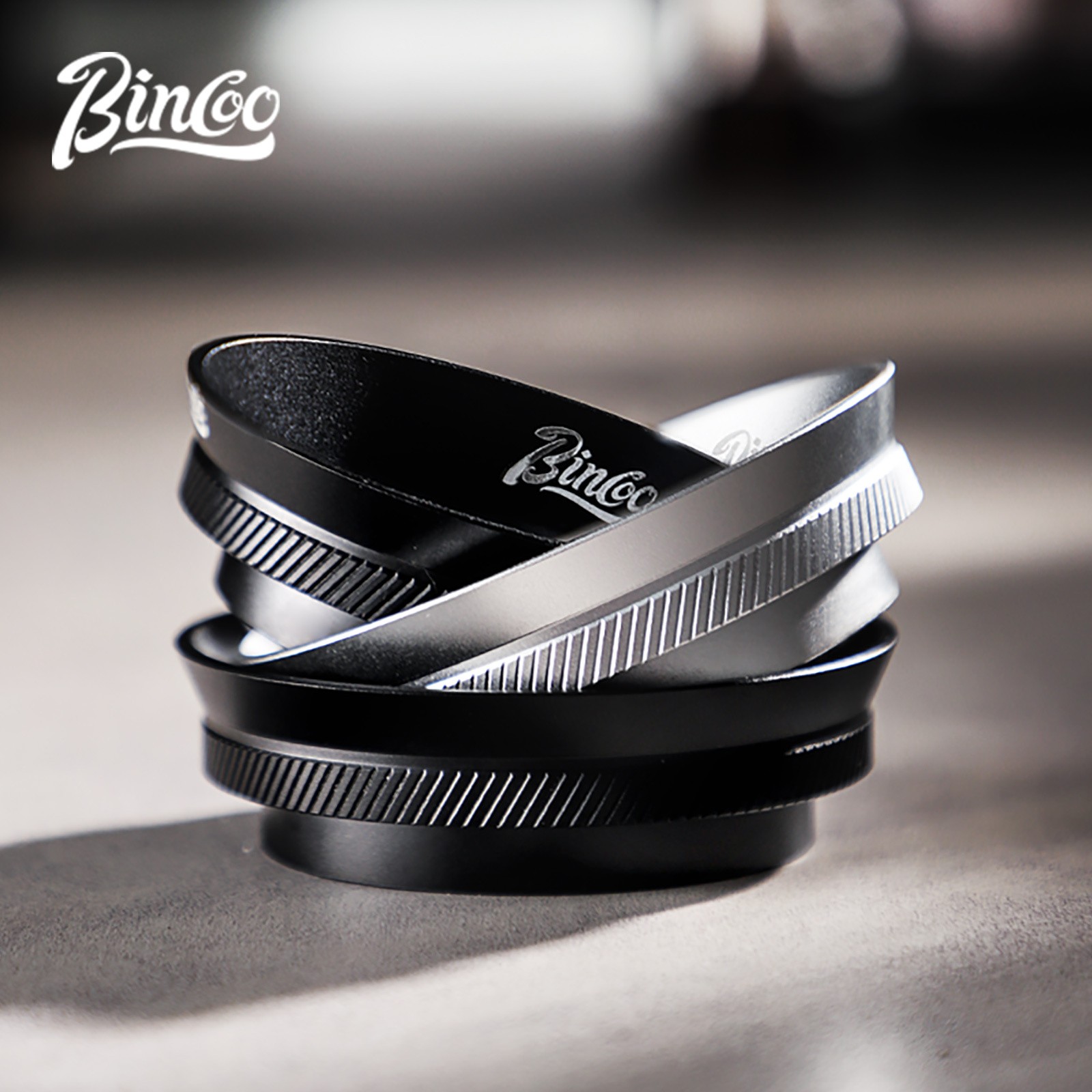 Bincoo Magnetic Anti-Static Dosing Ring Wide-Mouth Metal Funnel for 51mm/58mm Portafilters