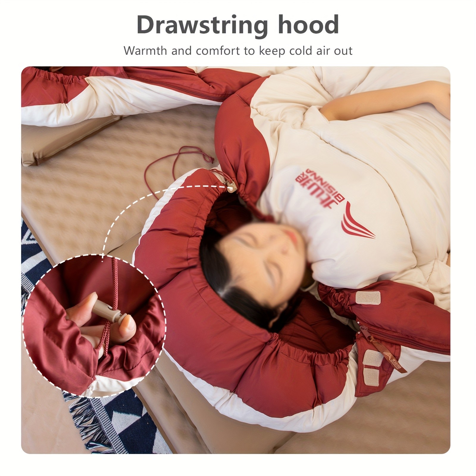 BISINNA AutumnWinter Camping Sleeping Bag Thickened Portable Outdoor Travel Bag