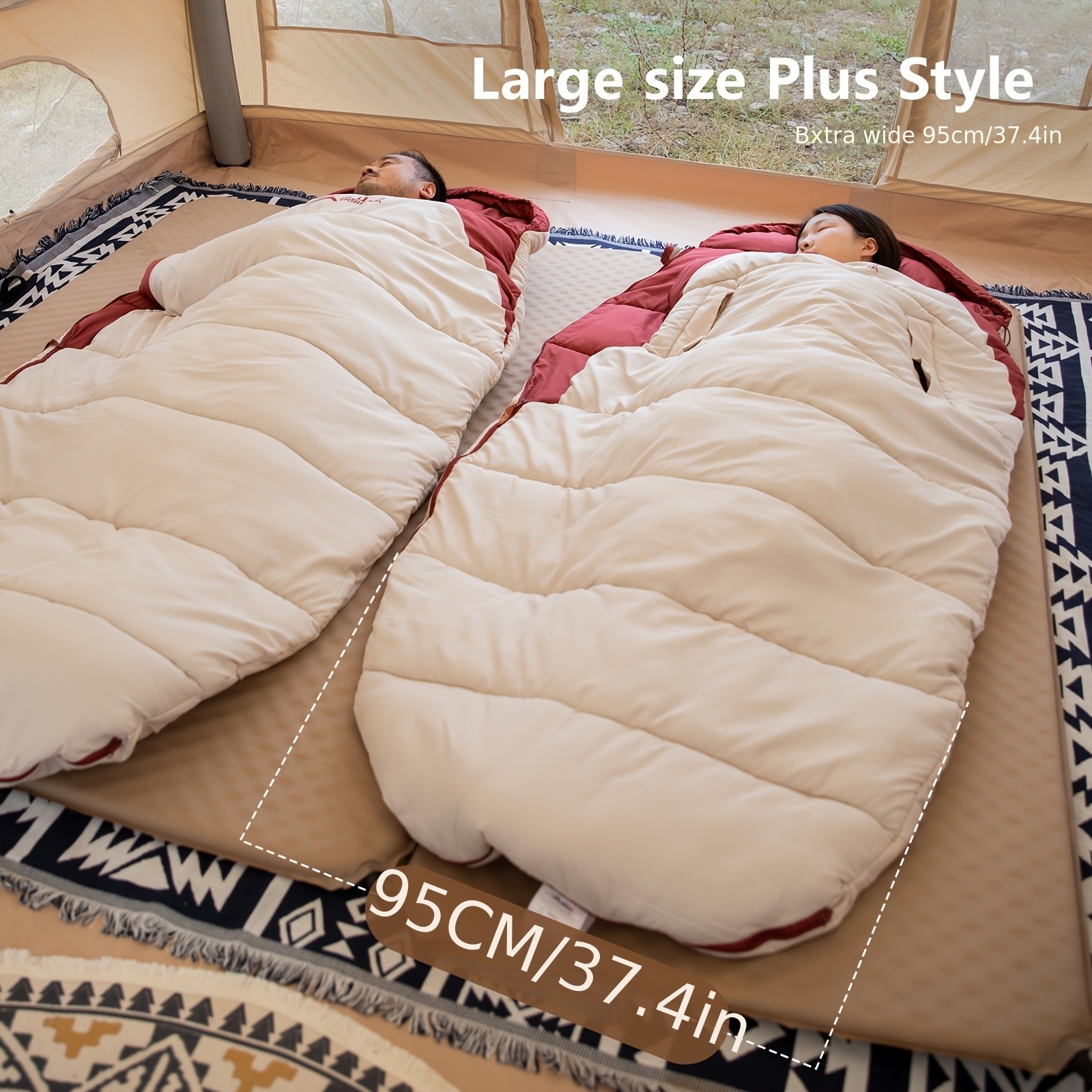 BISINNA AutumnWinter Camping Sleeping Bag Thickened Portable Outdoor Travel Bag