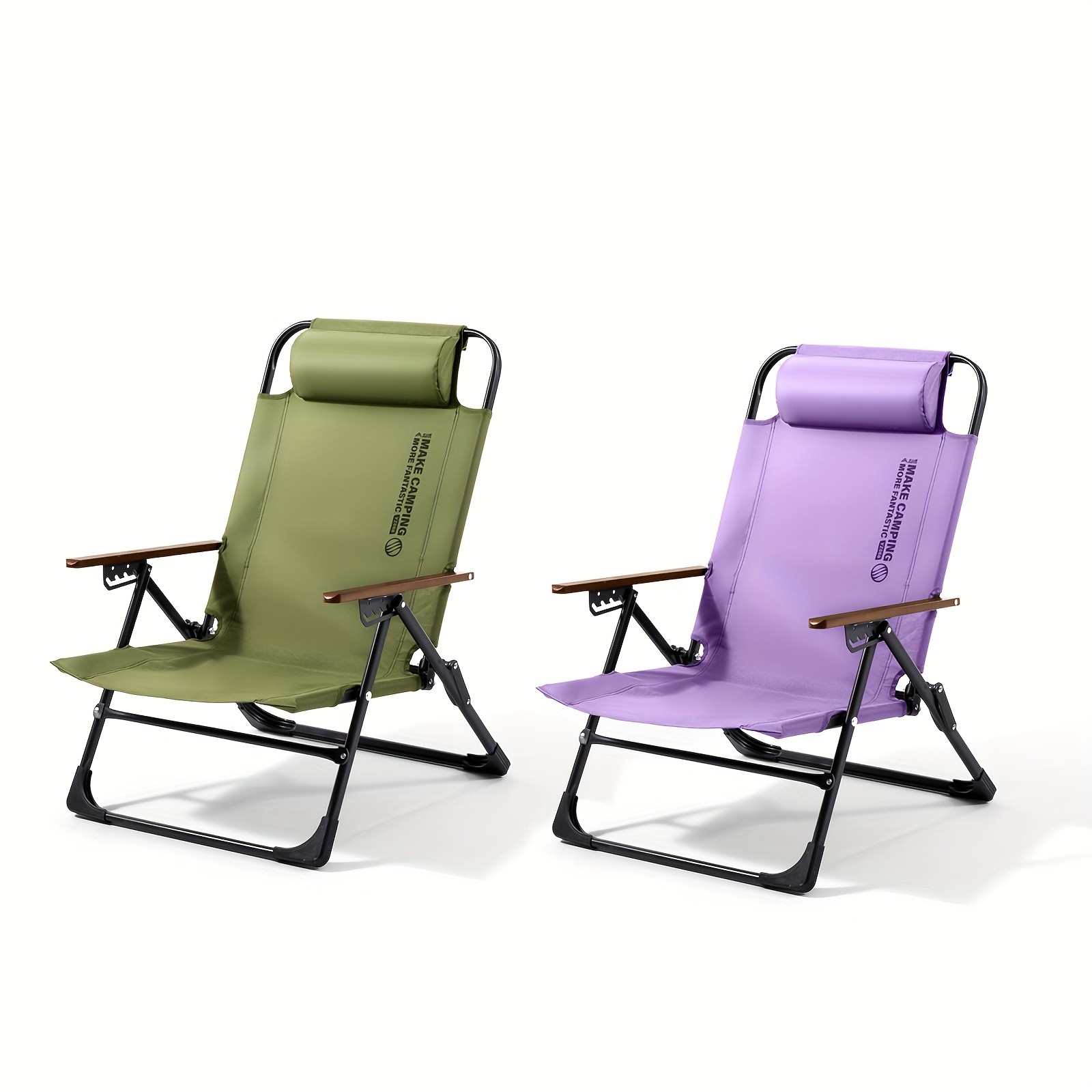 BISINNA Adjustable Reclining Lounge Chair  Foldable High-Back Outdoor Seat with Cushioned Comfort