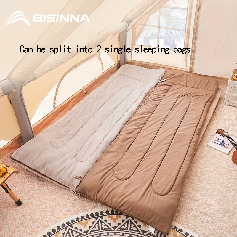 BISINNA XXL Double Sleeping Bag Thickened All-Season Warm 2-Person Camping Bag