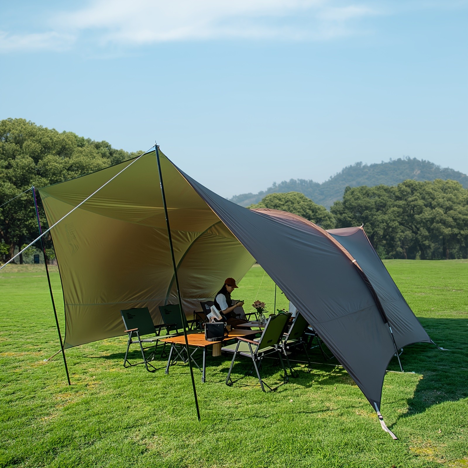 BISINNA Heavy-Duty Tunnel Canopy Tent Portable Wind-Resistant Outdoor Shelter
