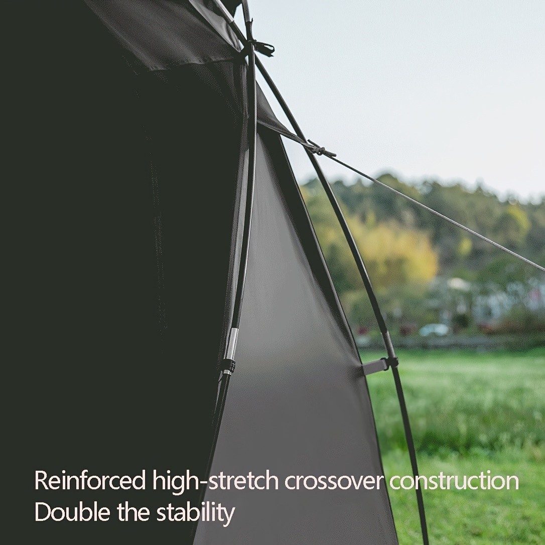 BISINNA XL Outdoor Canopy Awning Heavy-Duty UV-Proof Tunnel Shade Shelter (Black)