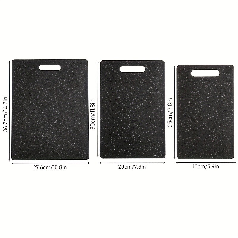 WIEZ 3pcs Home Cutting Board Set Marble Pattern Chopping Boards for Everyday Kitchen Use