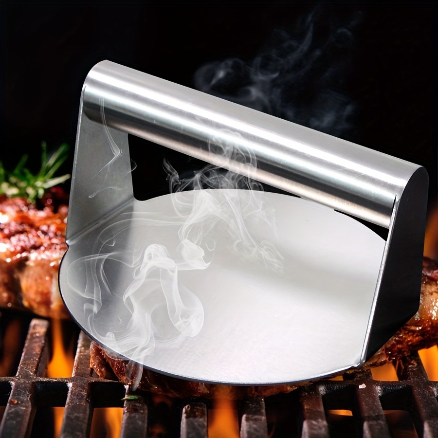 WIEZ Stainless Steel Burger Press Heavy-Duty 15.24cm Patty Maker for Perfectly Formed Burgers