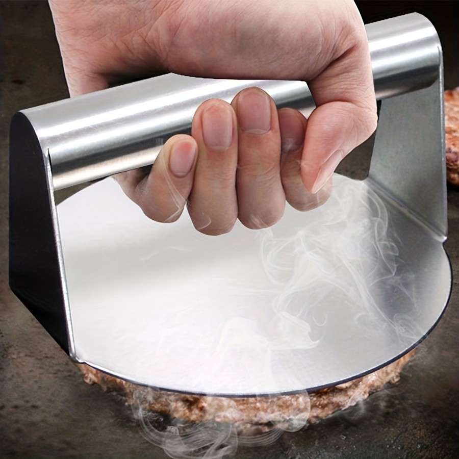 WIEZ Stainless Steel Burger Press Heavy-Duty 15.24cm Patty Maker for Perfectly Formed Burgers