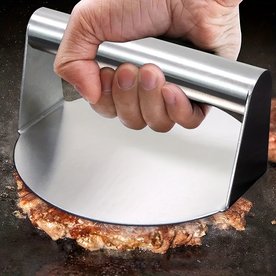 WIEZ Stainless Steel Burger Press Heavy-Duty 15.24cm Patty Maker for Perfectly Formed Burgers