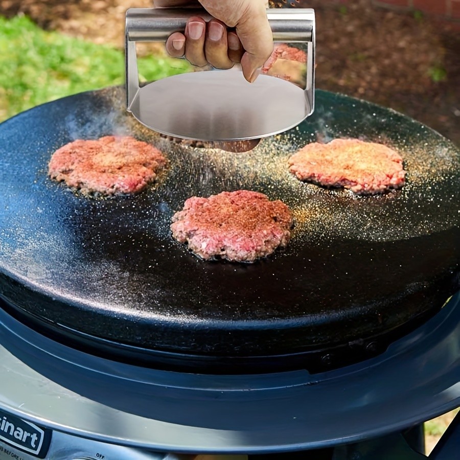 WIEZ Stainless Steel Burger Press Heavy-Duty 15.24cm Patty Maker for Perfectly Formed Burgers