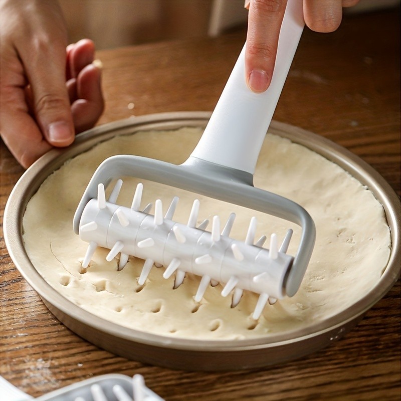 WIEZ Dough Docker & Baking Roller Durable Plastic Tool for Perfect Pizza, Pie, and Cookie Dough Prep