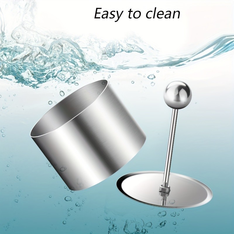 WIEZ Stainless Steel Food Display Mold Round Plate Press with Lid for Creative & Decorative Food Presentation