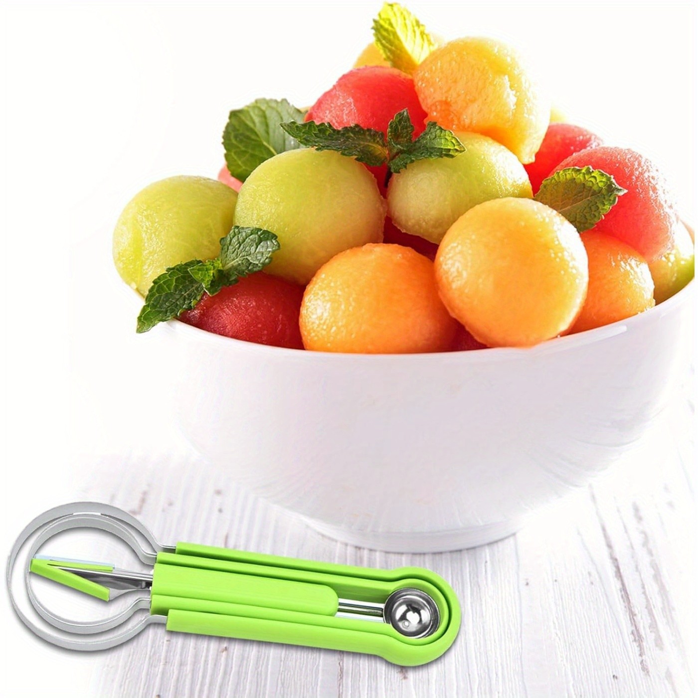 WIEZ 11-Piece Stainless Steel Fruit Carving & Watermelon Tool Set Multi-Function Scoops, Knives & DIY Fruit Prep Tools