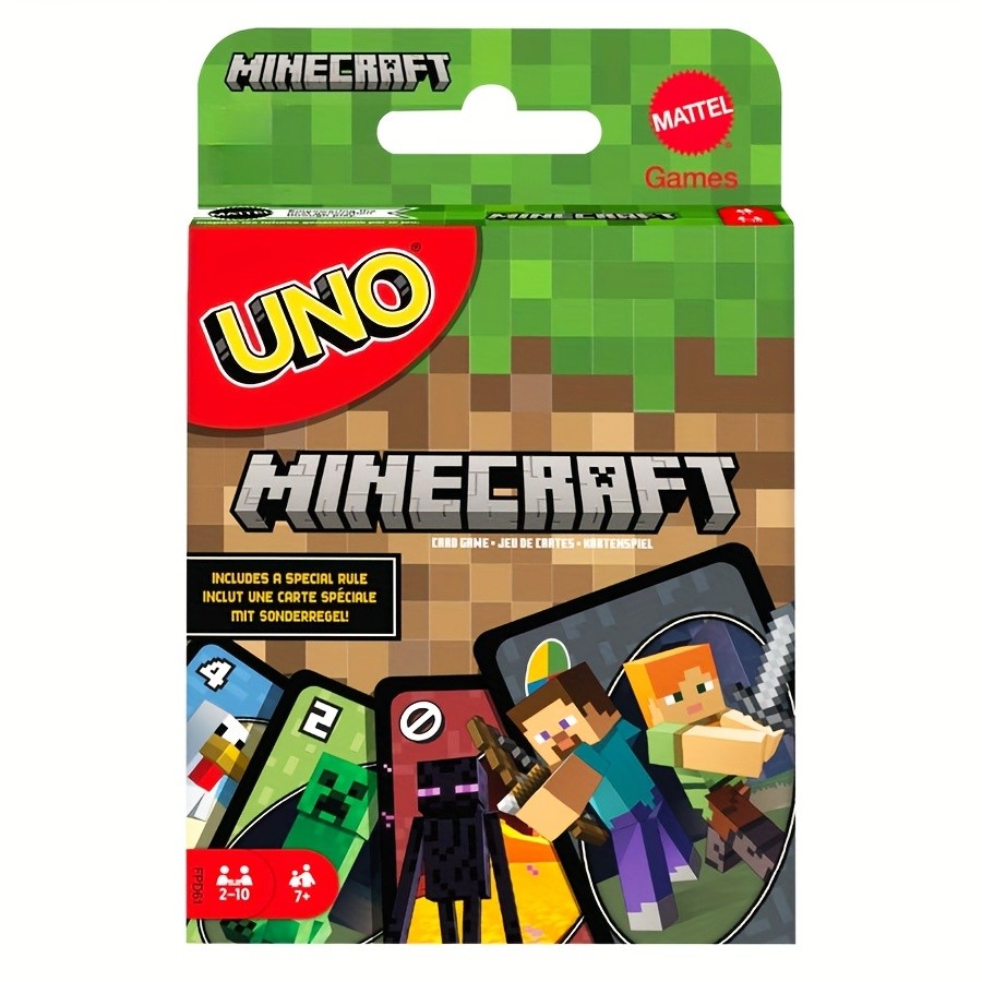 UNO Minecraft Edition 112-Piece Card Set with Creeper & Zombie Artwork