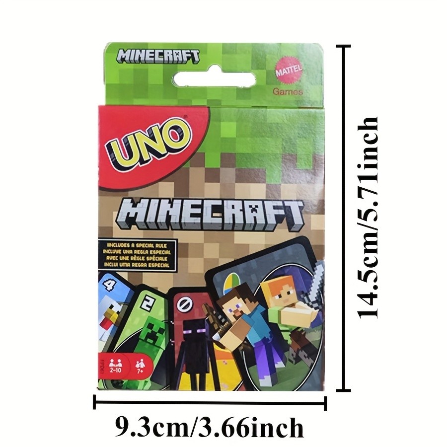 UNO Minecraft Edition 112-Piece Card Set with Creeper & Zombie Artwork