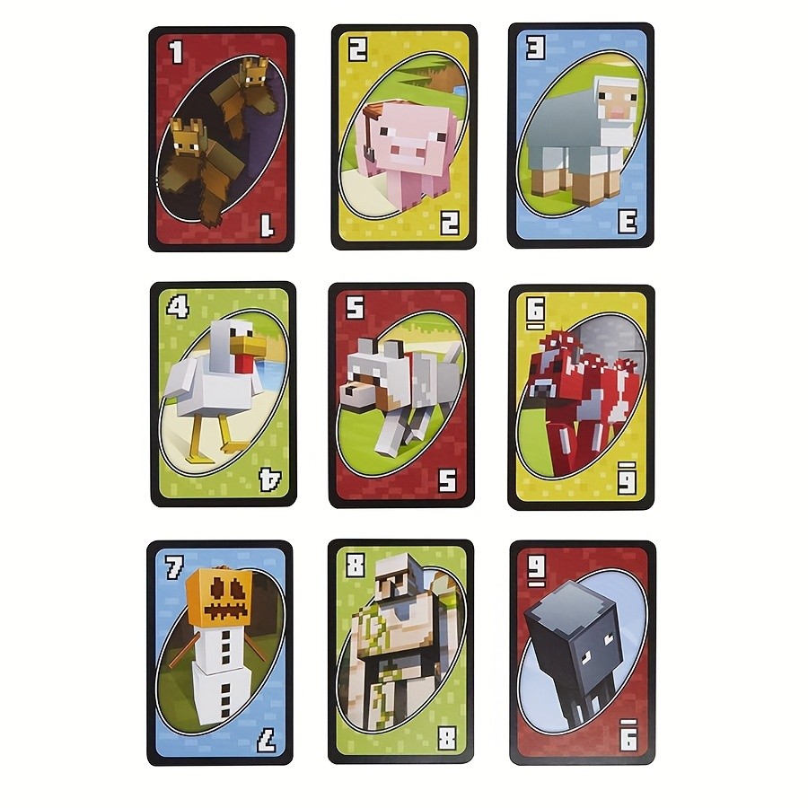 UNO Minecraft Edition 112-Piece Card Set with Creeper & Zombie Artwork