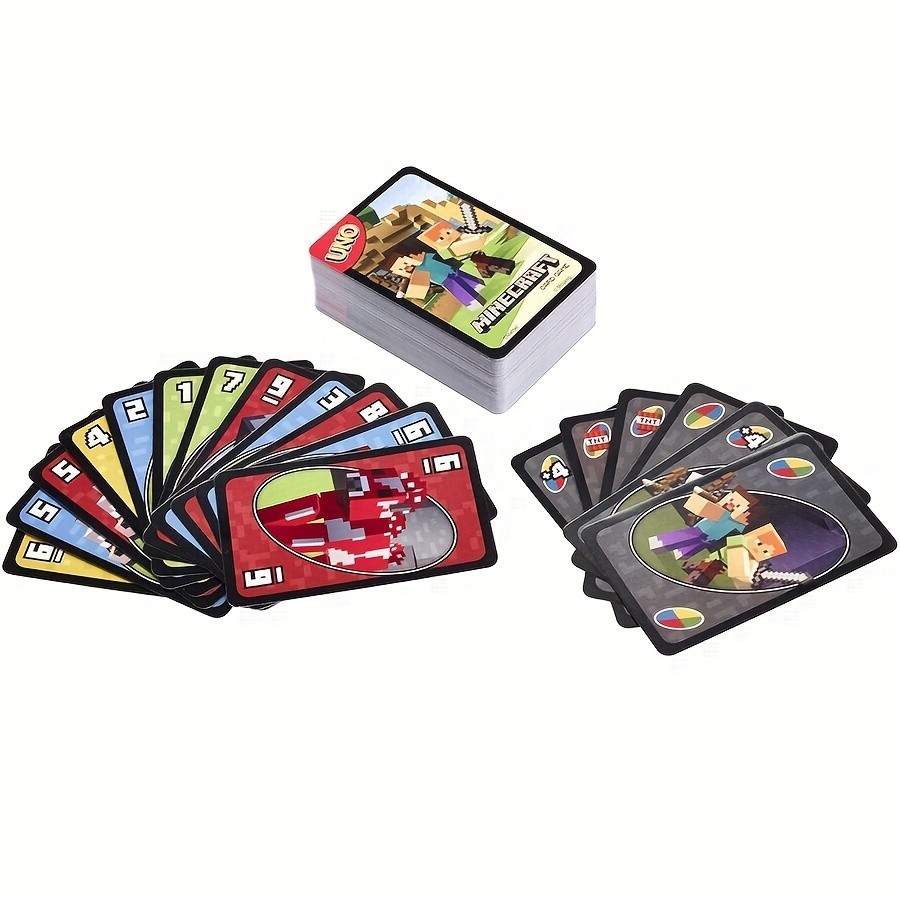 UNO Minecraft Edition 112-Piece Card Set with Creeper & Zombie Artwork