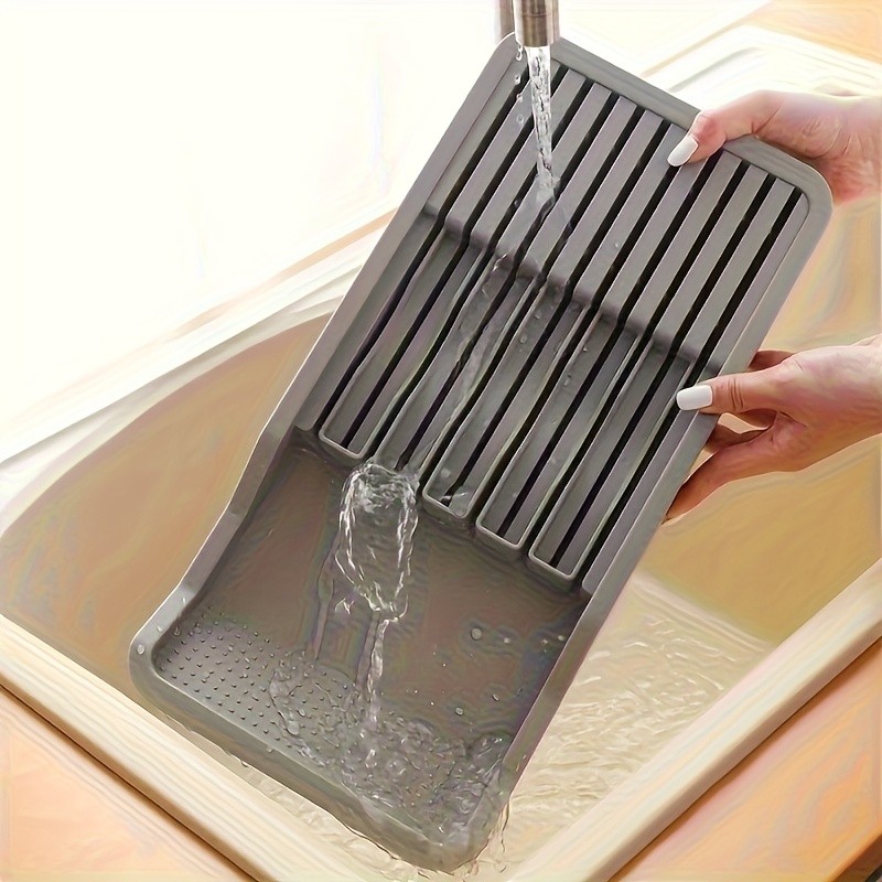 WIEZ Expandable Knife Holder for Drawers Plastic Multi-Tool Storage Tray for Up to 11 Kitchen Tools