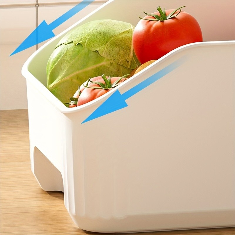 WIEZ 2-Piece Multi-Functional Plastic Storage Box Set Curved Organiser Baskets for Cleaning Products & Household Essentials