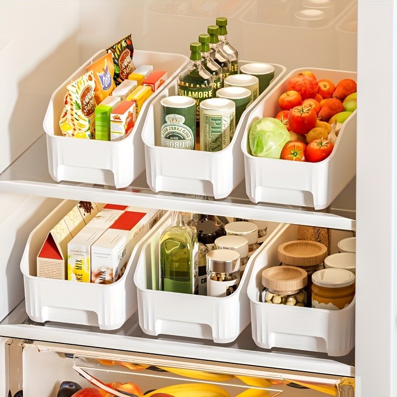 WIEZ 2-Piece Multi-Functional Plastic Storage Box Set Curved Organiser Baskets for Cleaning Products & Household Essentials