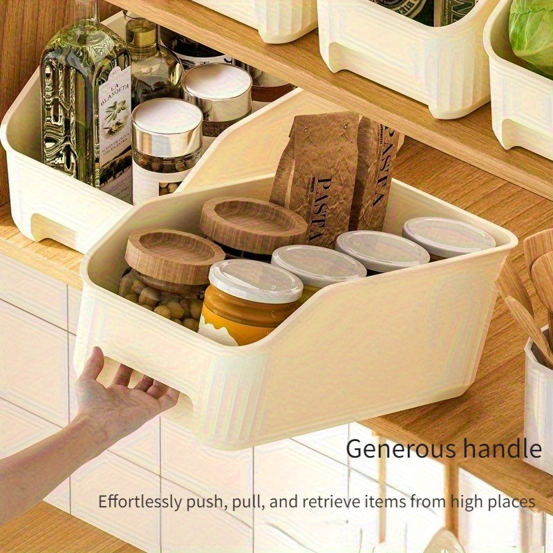 WIEZ 2-Piece Multi-Functional Plastic Storage Box Set Curved Organiser Baskets for Cleaning Products & Household Essentials