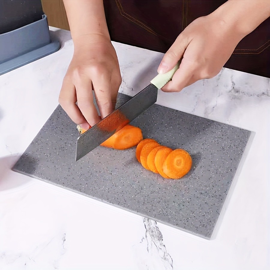 WIEZ 4-Piece Plastic Cutting Board Set Classified Chopping Boards with ABS Base for Fruit, Meat & Everyday Food Prep