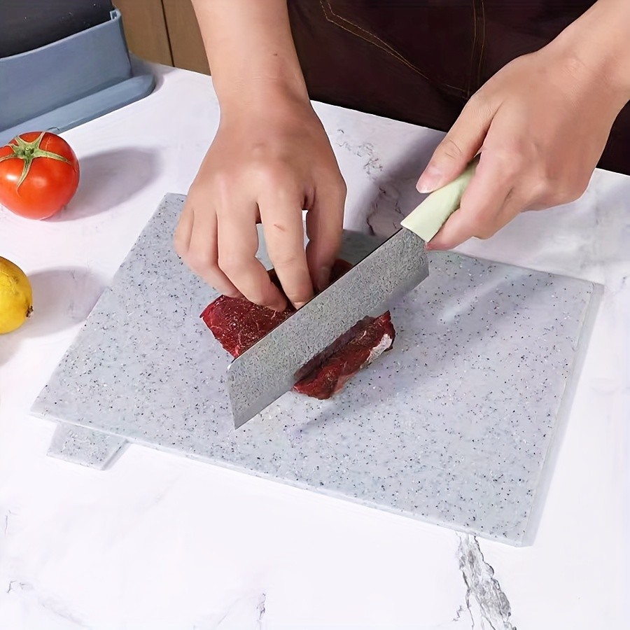 WIEZ 4-Piece Plastic Cutting Board Set Classified Chopping Boards with ABS Base for Fruit, Meat & Everyday Food Prep