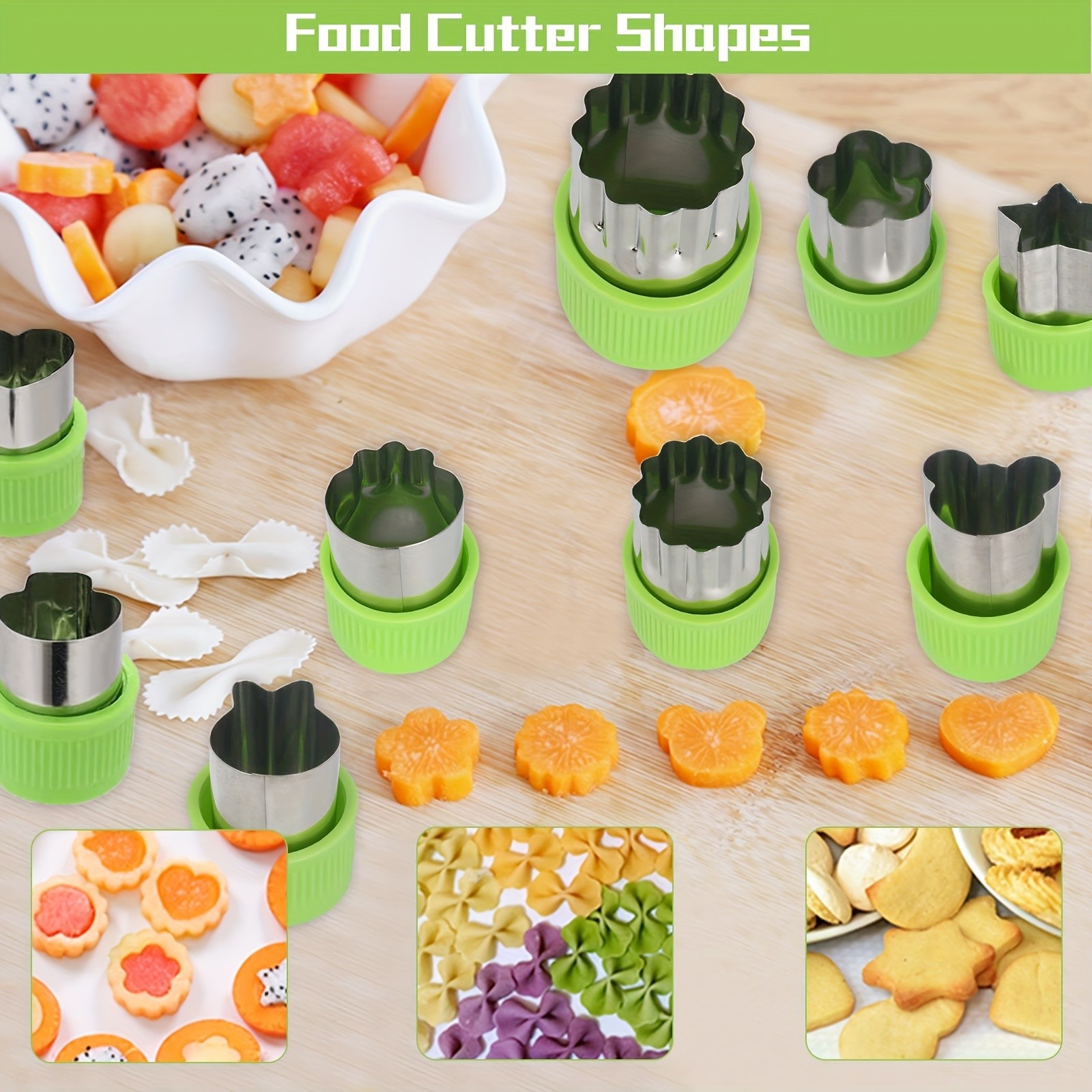 WIEZ 14-Piece Stainless Steel Melon Ball & Fruit Shaping Tool Set 4-in-1 Multi-Function Kit for Creative Fruit & Veg Prep