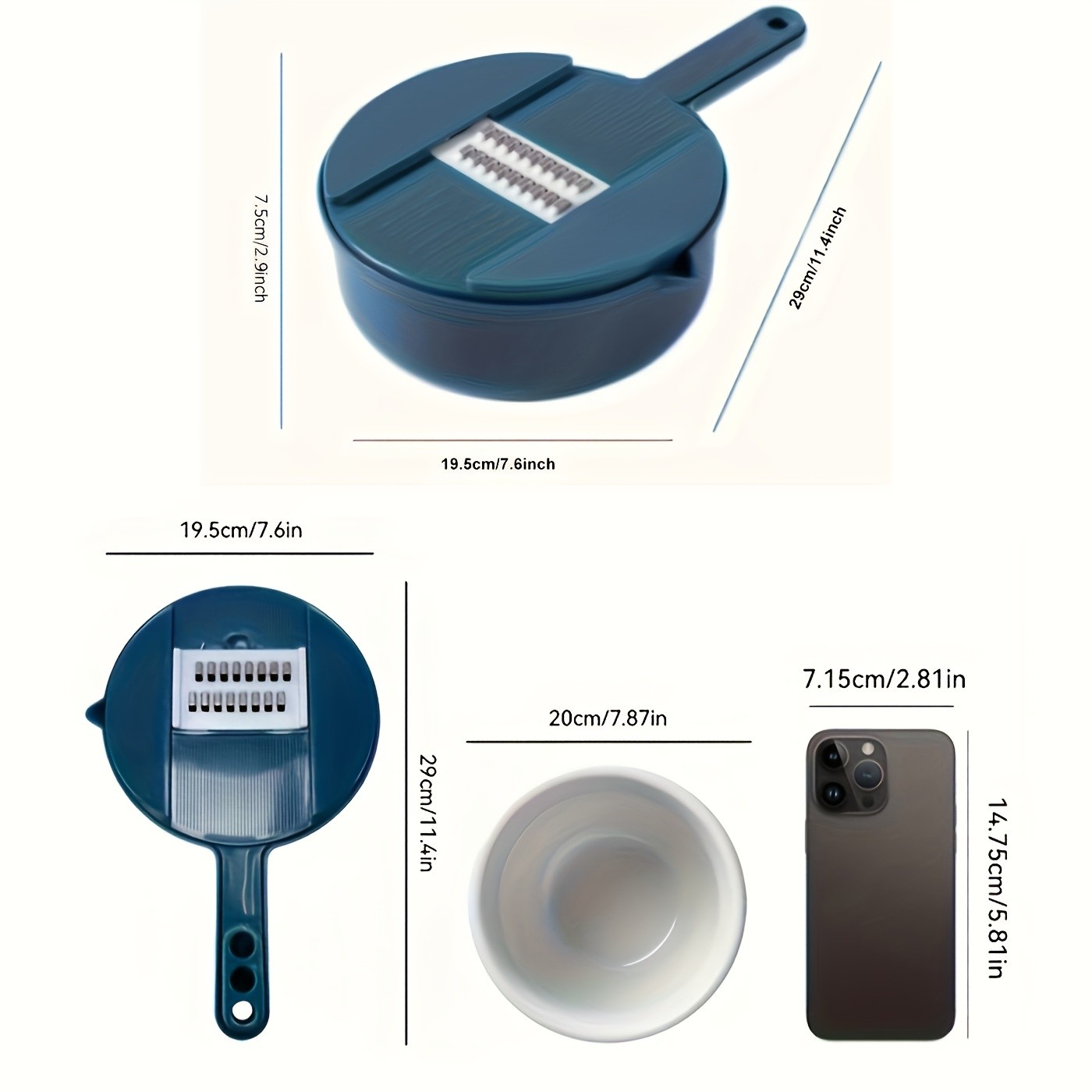 LDQ 12-in-1 Multi-Functional Vegetable Chopper Manual Slicer, Shredder & Grater for Carrots, Potatoes & Radish